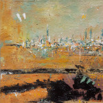 Cityscape 15/02, oil on canvas, 15,5x15,5 cm, 2015.