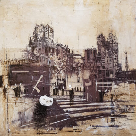 I was born in this place, 100x100cm, 2021.